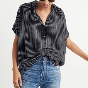 Madewell Central Drapey Shirt in Harold Stripe